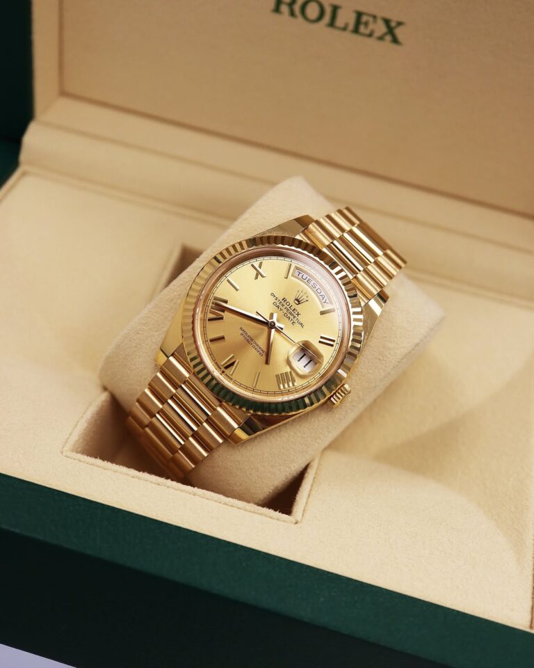 228238 yellow gold DayDate 40 champagne roman numeral dial✨ 2023 model complete with original bo