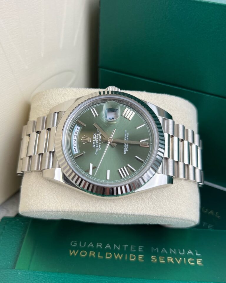 228239 white gold olive DayDate 40🫒2023 model sourced & sold to a good client, thank you for th