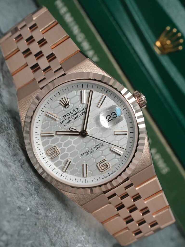 SOLD! ✨ Golden hour, all day long.The Everose Gold Land-Dweller is giving quiet luxury with a bo